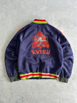 Evisu Embroidered Panelled Zip Up Denim Jacket (M)