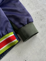 Evisu Embroidered Panelled Zip Up Denim Jacket (M)