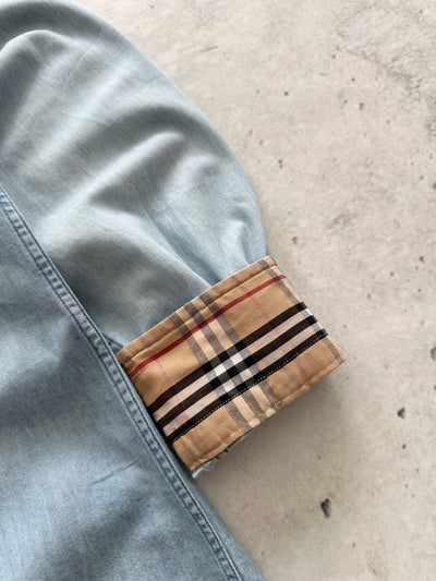 Burberry Nova Check Long Sleeve Denim Shirt (M)