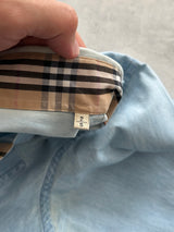 Burberry Nova Check Long Sleeve Denim Shirt (M)