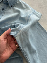 Burberry Nova Check Long Sleeve Denim Shirt (M)