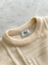 80's Chemise Lacoste Wool Crewneck Knit Jumper (S)