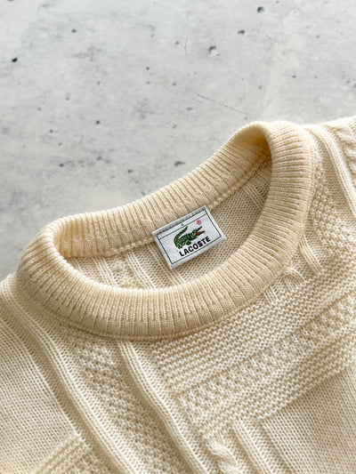 80's Chemise Lacoste Wool Crewneck Knit Jumper (S)