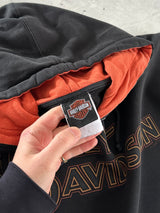 00's Harley Davidson Flames Pullover Hoodie (S)