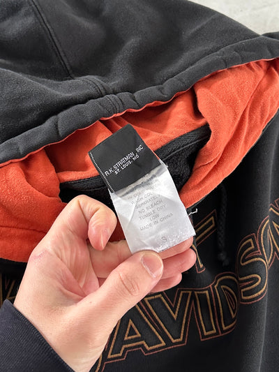 00's Harley Davidson Flames Pullover Hoodie (S)