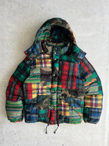 Ralph Lauren patchwork Down Fill Zip Up Puffer Jacket (S)