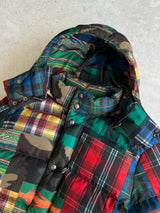 Ralph Lauren patchwork Down Fill Zip Up Puffer Jacket (S)