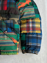 Ralph Lauren patchwork Down Fill Zip Up Puffer Jacket (S)