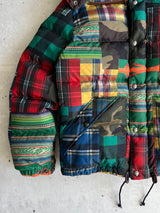 Ralph Lauren patchwork Down Fill Zip Up Puffer Jacket (S)