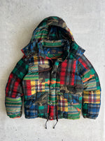 Ralph Lauren patchwork Down Fill Zip Up Puffer Jacket (S)