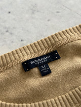 00's Burberry Spell Out Crewneck Knit Jumper (XL)