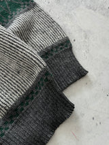 80's Chemise Lacoste Patterned elephant Knit Jumper (XL)