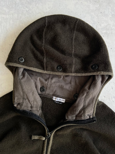 AW/03 Stone Island Wool Zip Up hoodie (M)