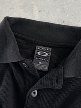 00's Oakley Embroidered Eclipse Waffle Polo Shirt (XL)
