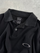00's Oakley Embroidered Eclipse Waffle Polo Shirt (XL)