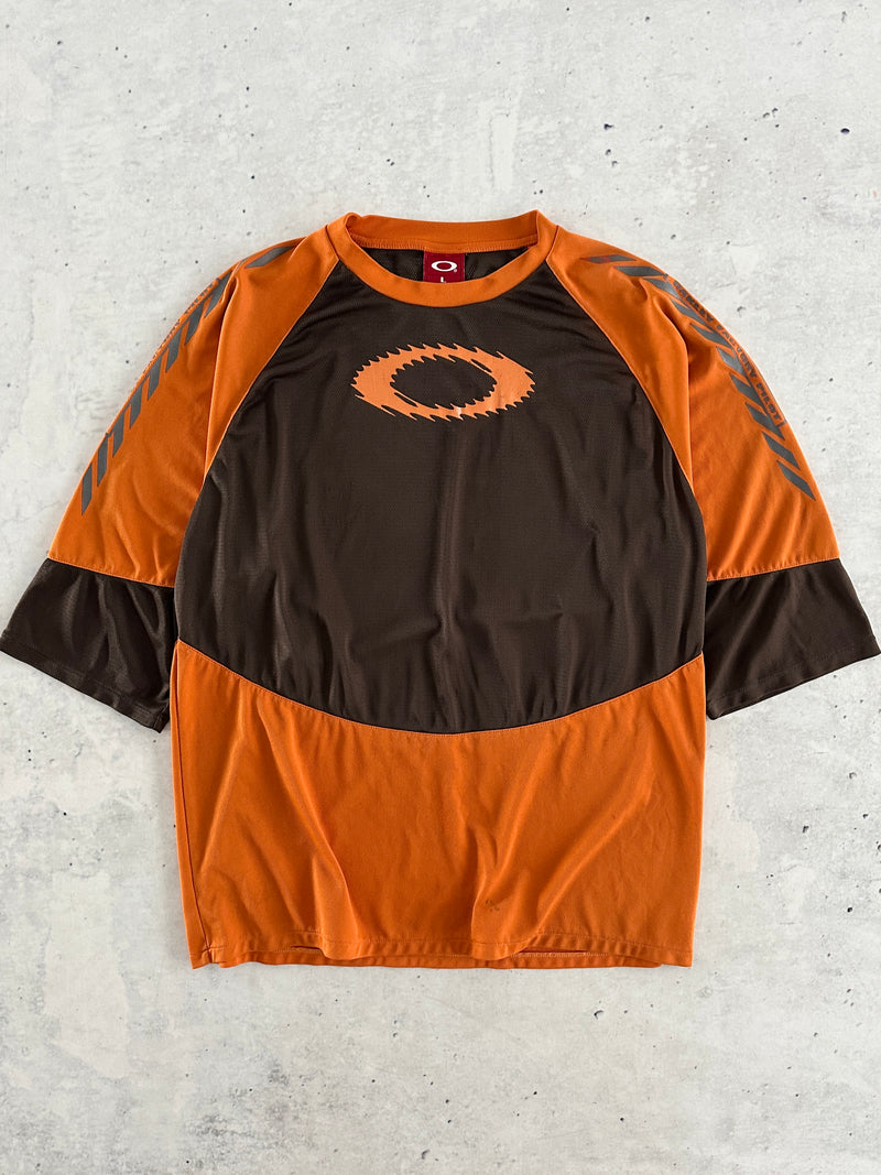 90's Oakley seeker Eclipse Two Tone Mesh T Shirt (L)