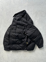 90's Armani Jeans Button Up down fill puffer Jacket (XL)