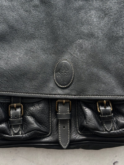 80's CP Company Massimo Osti Leather Satchel  Bag (One Size)