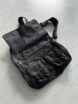 80's CP Company Massimo Osti Leather Satchel  Bag (One Size)