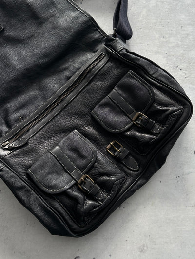 80's CP Company Massimo Osti Leather Satchel  Bag (One Size)