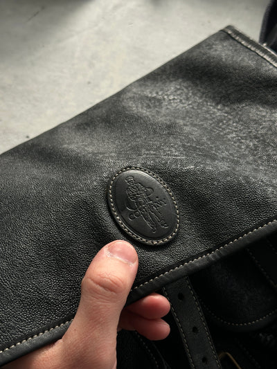 80's CP Company Massimo Osti Leather Satchel  Bag (One Size)