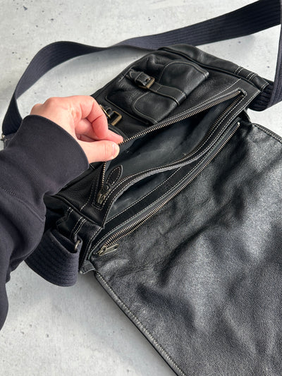 80's CP Company Massimo Osti Leather Satchel  Bag (One Size)