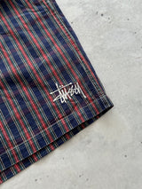 Stussy Brushed Cotton Plaid Mountain Shorts (S)