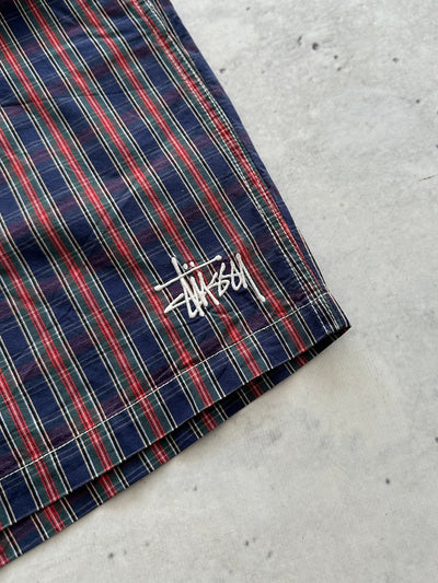 Stussy Brushed Cotton Plaid Mountain Shorts (S)