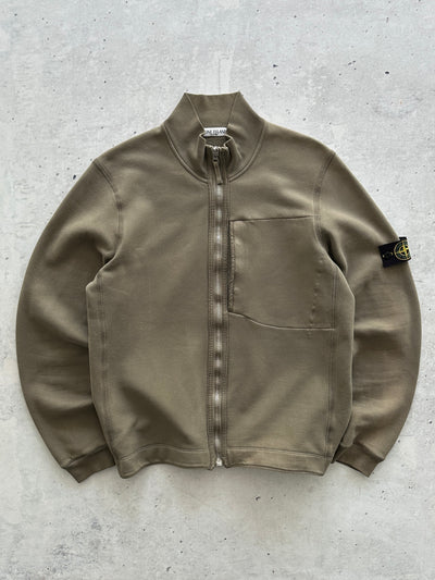 AW/07 Stone Island Fleece Lined Heavyweight Zip Up Sweatshirt (XL)