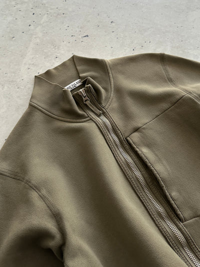AW/07 Stone Island Fleece Lined Heavyweight Zip Up Sweatshirt (XL)