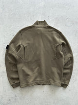 AW/07 Stone Island Fleece Lined Heavyweight Zip Up Sweatshirt (XL)