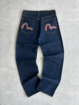 00's Evisu Embroidered Gull Wing Japanesse salvage Denim Jeans (W32 x L34)