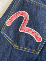 00's Evisu Embroidered Gull Wing Japanesse salvage Denim Jeans (W32 x L34)