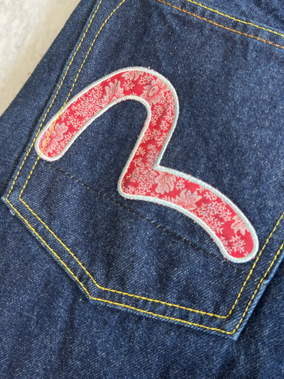 00's Evisu Embroidered Gull Wing Japanesse salvage Denim Jeans (W32 x L34)