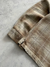 Stussy Quality Workgear Frank Plaid Zip Up Overshirt (XL)