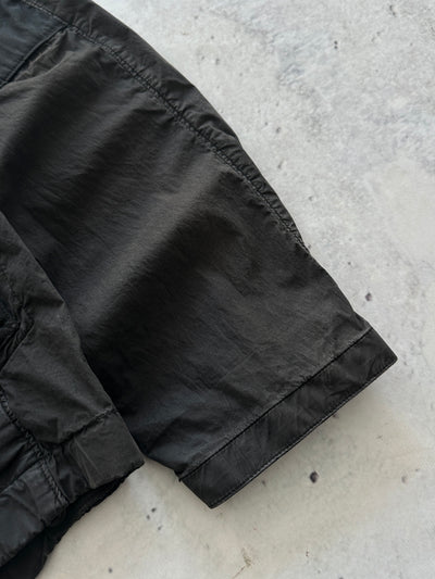 SS/04 Stone Island Embroidered Compass Logo Zip Up Hooded Jacket (M)