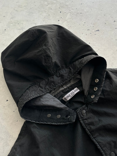 SS/04 Stone Island Embroidered Compass Logo Zip Up Hooded Jacket (M)