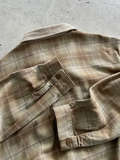 Stussy Quality Workgear Frank Plaid Zip Up Overshirt (XL)