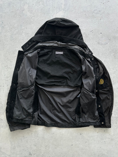 SS/04 Stone Island Embroidered Compass Logo Zip Up Hooded Jacket (M)