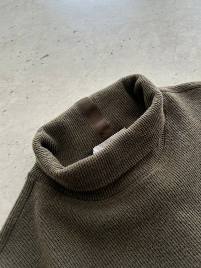 Stone Island roll Neck Wool Ribbed Knit Jumper (XL)