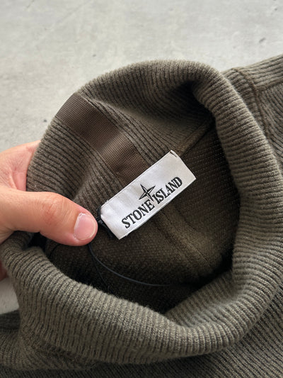 Stone Island roll Neck Wool Ribbed Knit Jumper (XL)