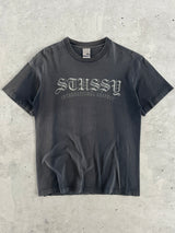 Vintage Stussy International Respect Sun Bleach Fade T Shirt (M)