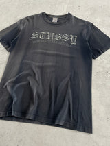 Vintage Stussy International Respect Sun Bleach Fade T Shirt (M)