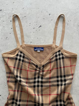 Burberry Blue Label Nova Check Cami Top (Women's M)