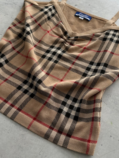 Burberry Blue Label Nova Check Cami Top (Women's M)