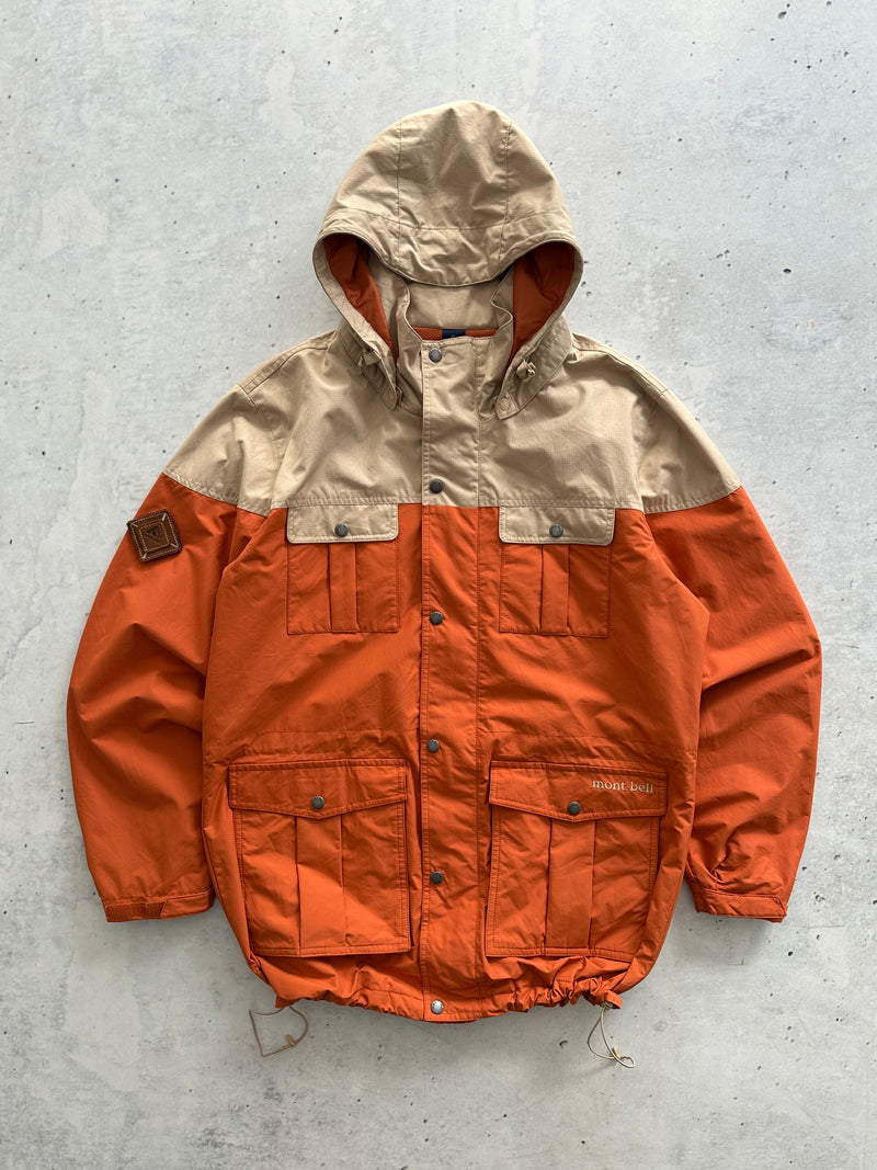 Mont Bell Zip Up Hooded two tone Mountain parka Jacket (L)