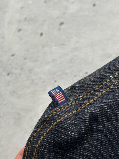 Ralph Lauren Denim Embellished Flag Handbag (One Size)