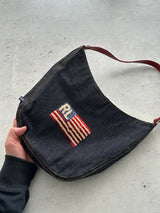 Ralph Lauren Denim Embellished Flag Handbag (One Size)