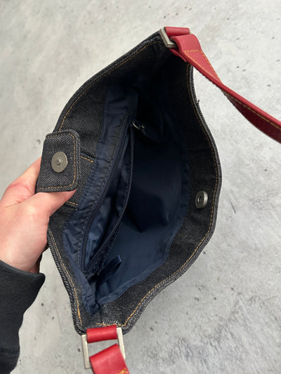 Ralph Lauren Denim Embellished Flag Handbag (One Size)