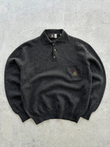 Vintage Giorgio Armani Embroidered Logo Wool Knit Jumper (S)